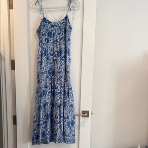 Natalie Martin Blue Floral Silk Dress - S